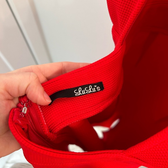 Lulu’s red halter dress - Picture 6 of 9